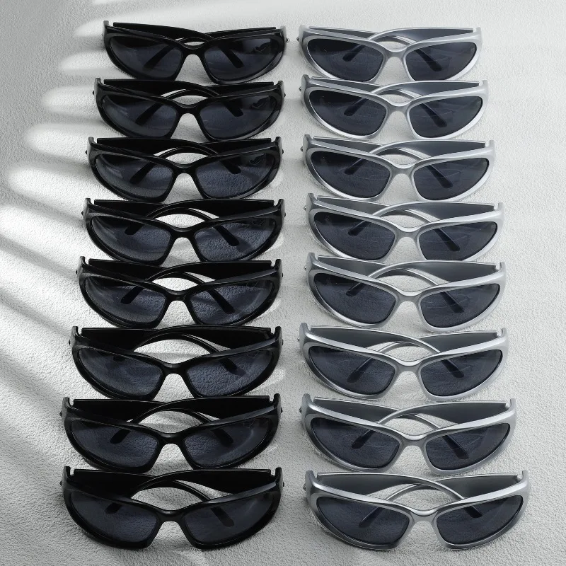 

16 шт., футуристическое модное стекло в стиле киберпанк для уличной моды, праздничные мероприятия, унисекс, для мужчин и женщин, фестивальное снаряжение, острый стиль