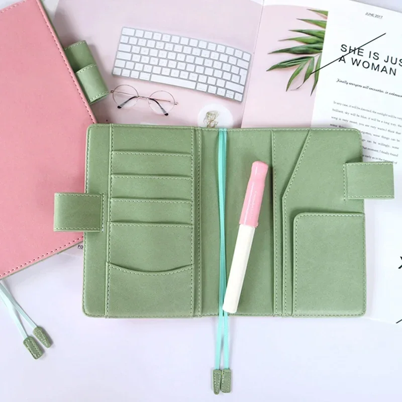 A5 Notebook Cover for Hobo Midori Planner Diary Book Leather Specifications Covers Japanese Style Icecream Color School