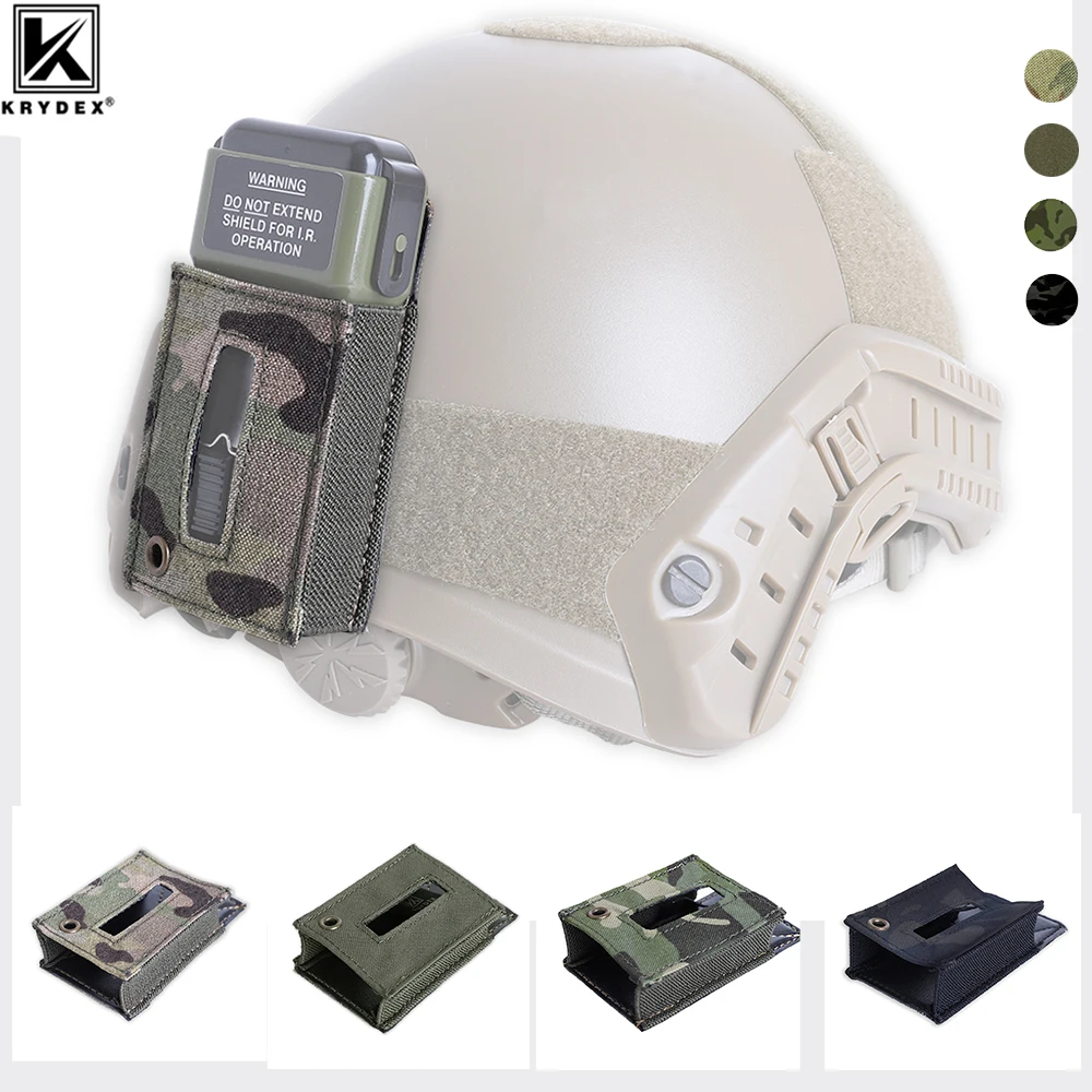 KRYDEX MS2000 Tactical Strobe Light custodia protettiva custodia per marsupio per il montaggio di caschi custodia protettiva con gancio