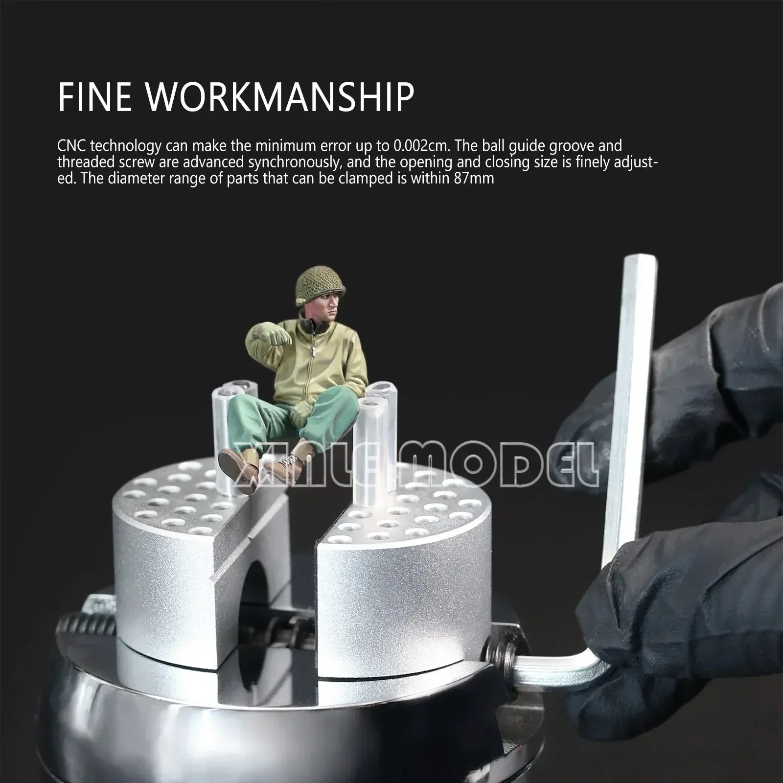 DSPIAE AT-SV 무지향성 볼 클램프 360도 회전 볼 클램프, 고정 색칠 도구, 군용 모델 제작 취미 도구DIY