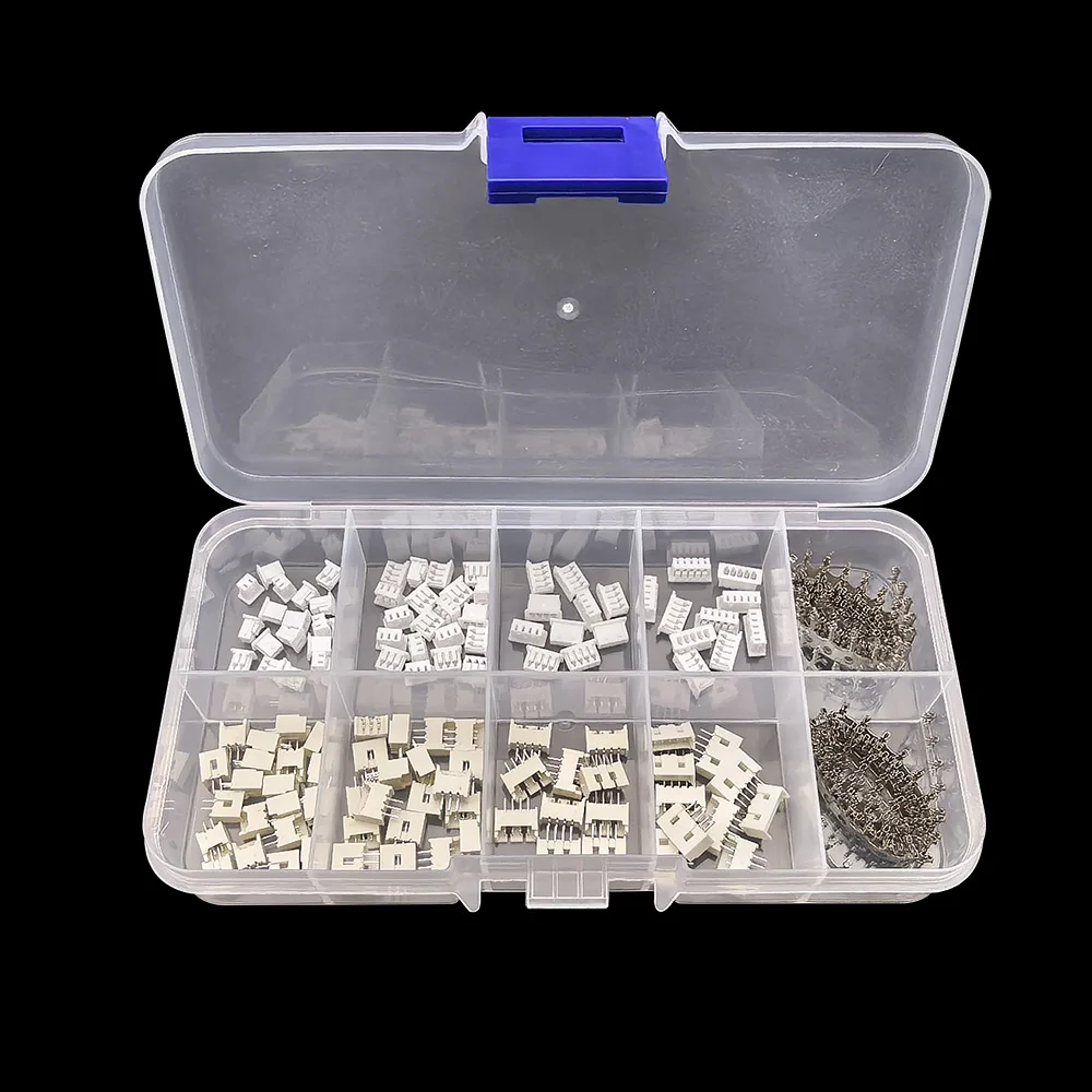 60Sets/Box MX 1.25mm Pitch 2 3 4 5 Pins Female Socket Housing Male Plug DIP Straight Pin Crimping Terminals Kit jst Connector