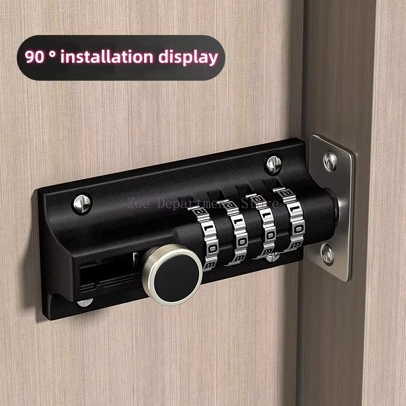 Wooden door code lock Zinc-alloy bolt safety latch combination digital padlock  hardware