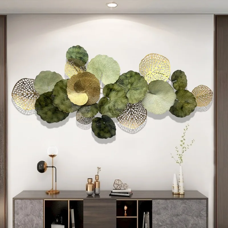 

Iron Art Leaf Wall Decoration Modern Metal Wall Hanging Vintage Hanging Ornament 3D Sculpture for Background Rustic Home Accent