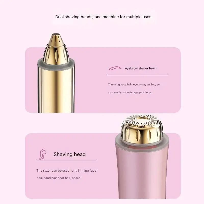 Electric Eyebrow Trimmer - Rechargeable Multi-Purpose Hair Remover for Women Men, Portable Nose & Facial Trimming Tool