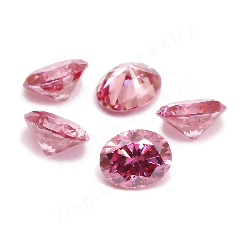 

Pink Moissanite Loose Oval Moissanite VVS Grade Gems For Jewelry Making