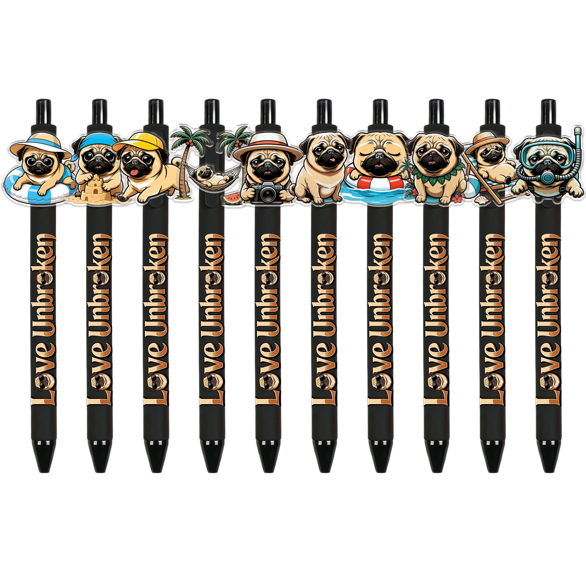 

Набор из 8/15 шт. креативных шариковых ручек «Хабадог» для летних каникул, школьного сезона, офиса, подписи