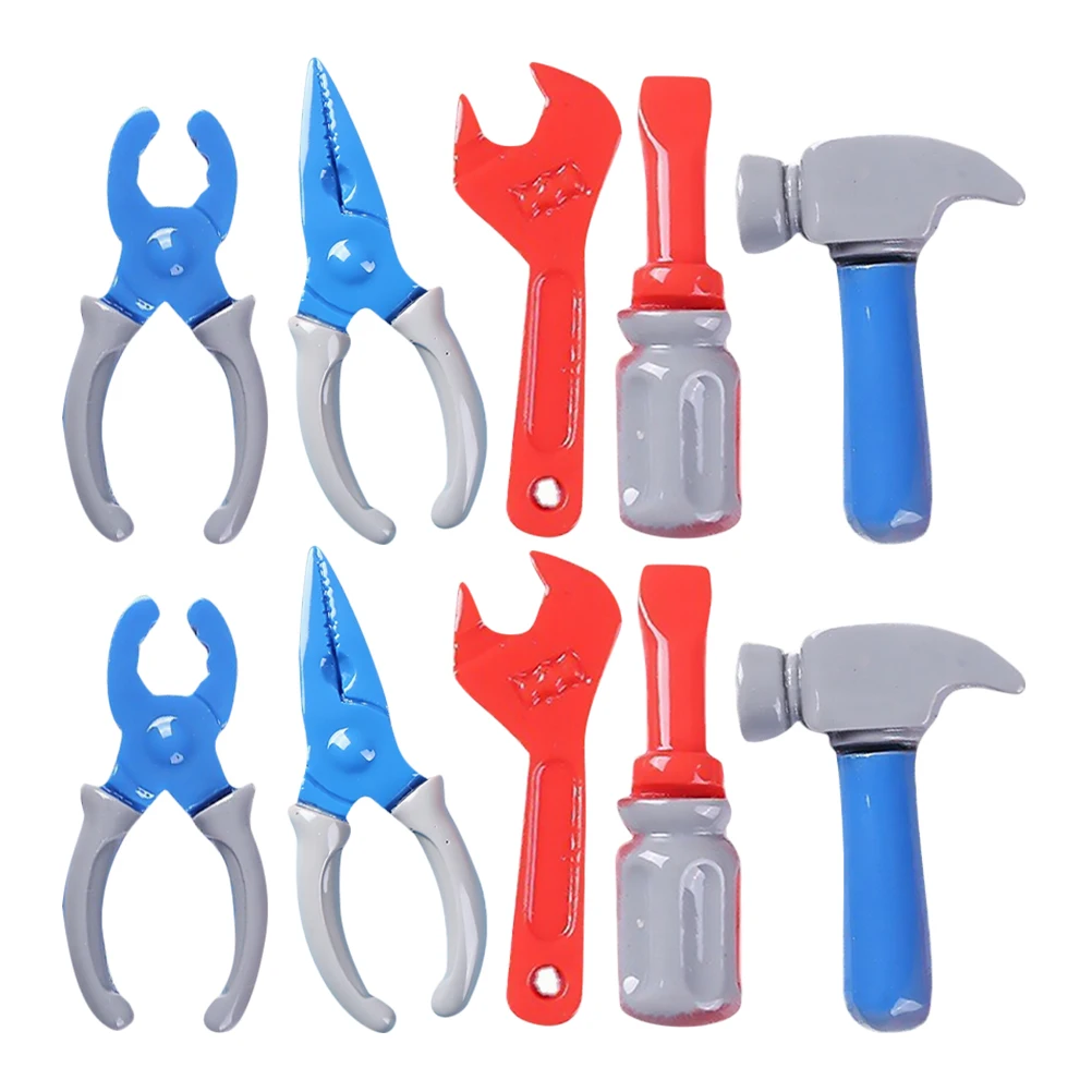 

10pcs Simulation Tools Kids Hands On Creativity Pretend Play Smooth Safe Lightweight Dollhouse Accessories