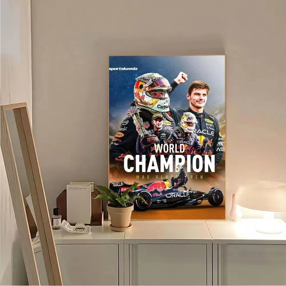 Max F1 Car V-Verstappen Poster No Framed Poster Club Bar Poster Wall Art Painting Bedroom Study Canvas Painting