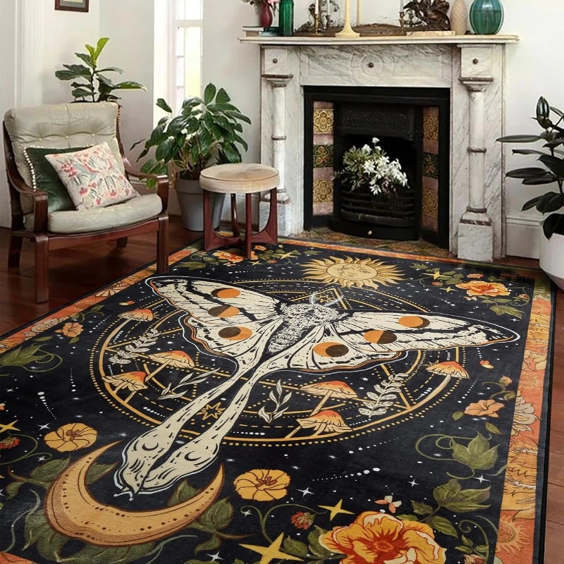 Magical Butterfly Style Carpet Advanced Bedroom Area Rug Gentle To The Touch Non-slip Machine Washable Sofa Side Mat Alfombra 러그