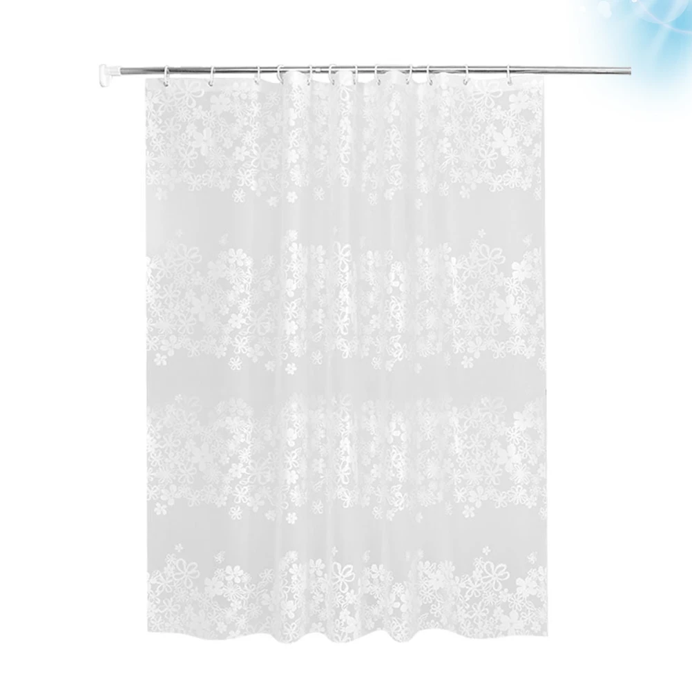 

1.8X1.8M Waterproof Bath Curtain Peva Material Shower Curtain For Bathroom Solid Color Easy Install Bathroom Accessories