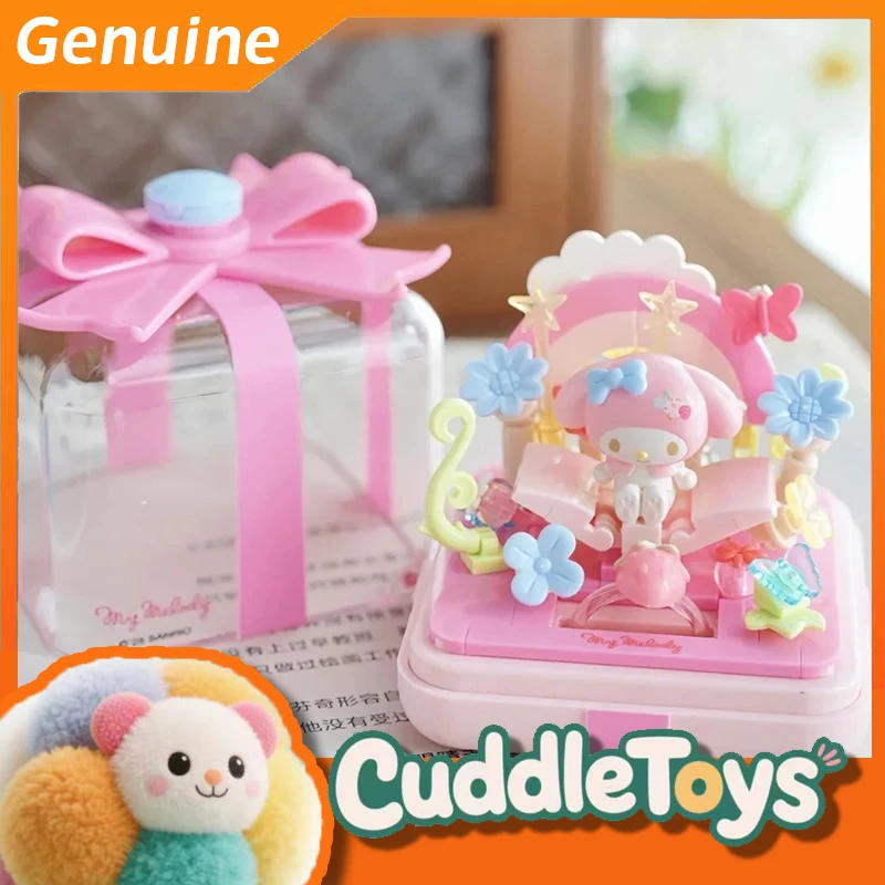 

Подлинная семейная коробка для колец Sanrio, звездное желание, сборная игрушка на кончиках пальцев, креативное декоративное украшение, подарок на день Святого Валентина