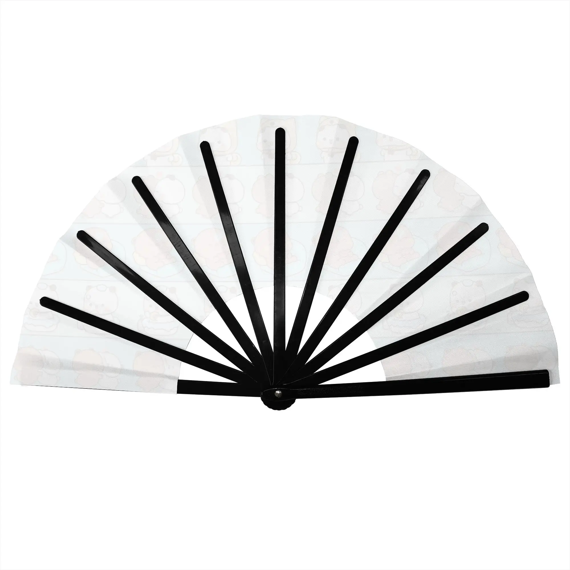 Customized Fun Bubu Dudu Classic Cartoon Portable Pocket Fan Outdoor  Polyester Folding Fan Chinese Dance Handheld Cooling Fans