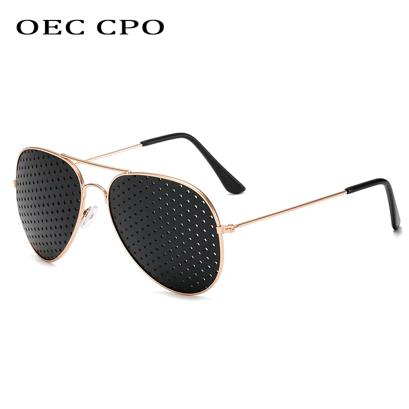 Sexy Small Hole Pilot Sunglasses Men Fashion Micropore Pinhole Lens Luxury Sun Glasses Female Shades Eyewear gafas de sol Oculos