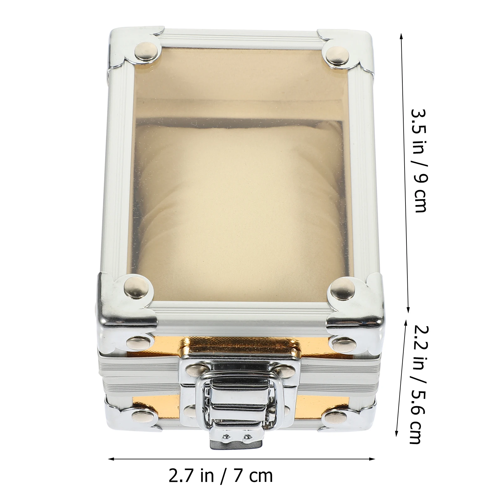 Pojedyncze pudełko na zegarek Biżuteria Bransoletka Gablota ze stali nierdzewnej Pojemnik na zegarek z przezroczystą pokrywką dla kobiet i mężczyzn