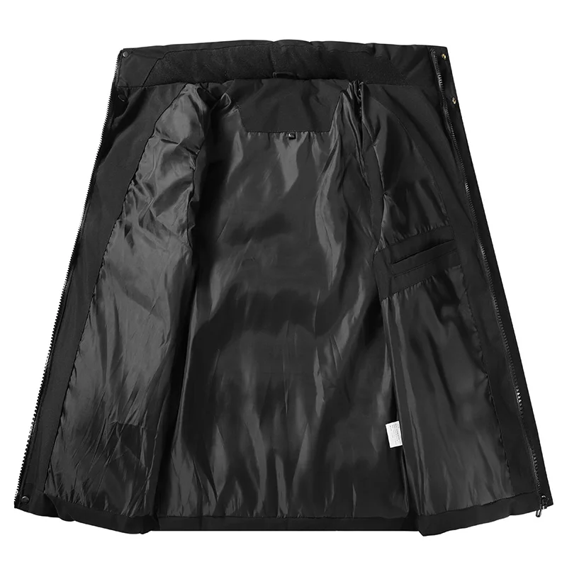 Abbigliamento uomo senza maniche addensato caldo resistente al vento Gilet in cotone di alta qualità Tinta unita Comodo cerniera Roupas Masculinas