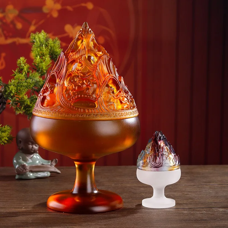 Ancient glazed incense burner Boshan furnace Pan incense sandalwood handicraft desktop ornament