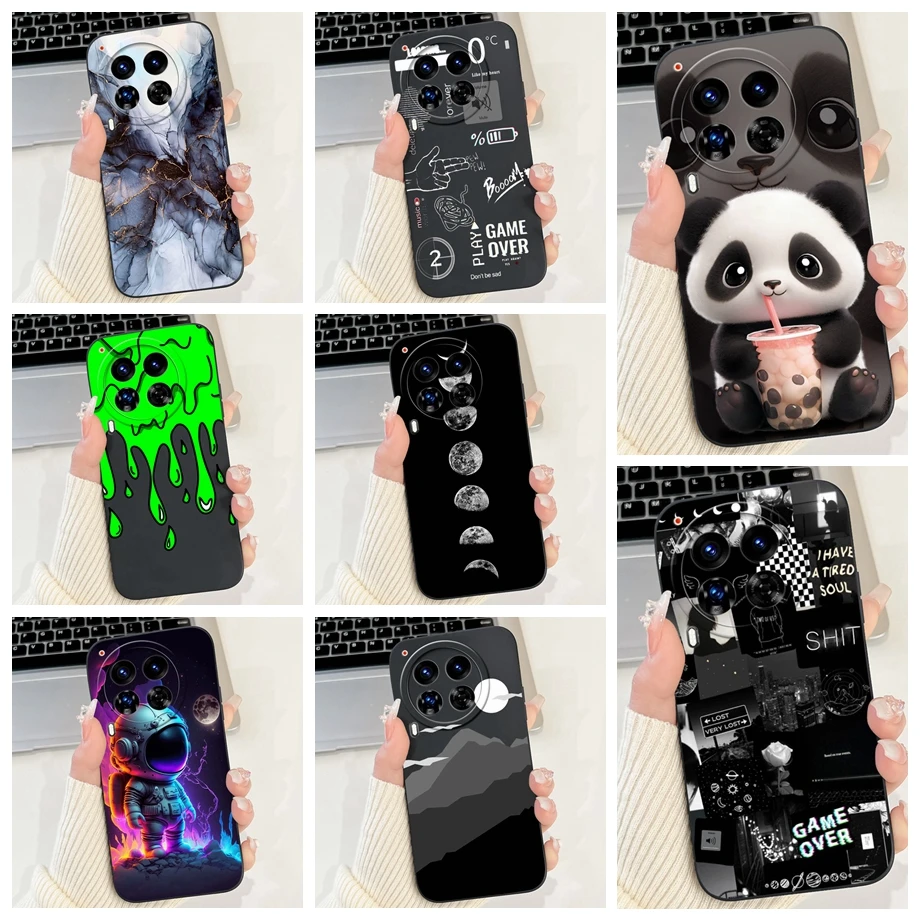 For Tecno Camon 30 4G 5G Case Fashion Soft Silicone Back Cases Panda Marble Moon Night For Tecno Camon 30 Premier Phone Cover