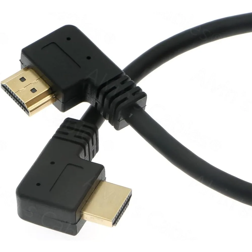 Alvin's Cables 8K HDMI 2.1 High-Speed Cable, Left to Right Angle HDMI Cable for Atomos Ninja 8K@60Hz 4K@120Hz for Feelworld