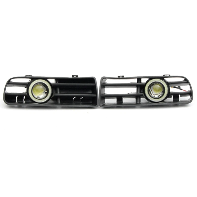 Angel Eye Front Fog Light Grille LED Daytime Running Lights Grille With Wire Kit For Volkswagen Golf MK4 1998-2004