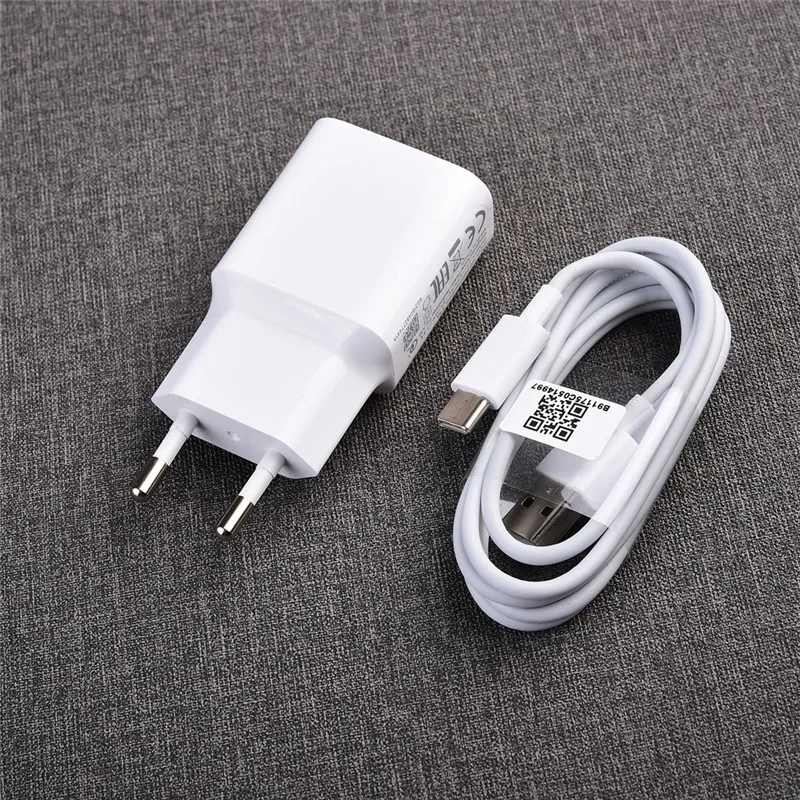 Original Xiaomi Redmi A5 4G 18W Charger Fast Charge QC 3.0 EU Adapter For Redmi Note 8 Pro Poco C71 C65 C75 F3 Usb Type C Cable - náhled 2
