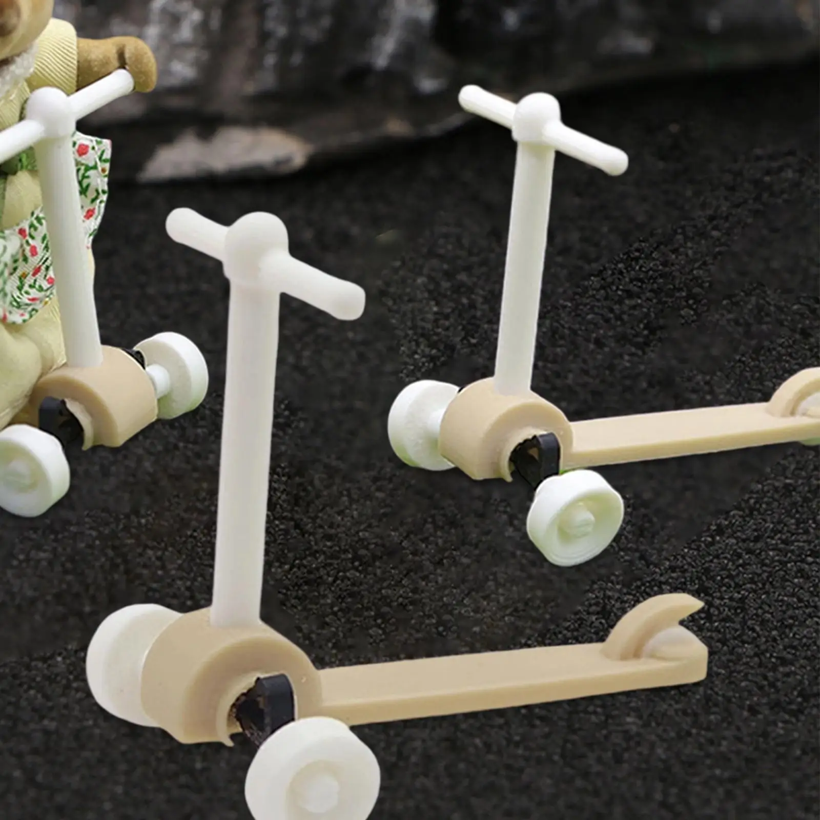 3 piezas Mini Scooters decorativos divertidos móviles escena DIY accesorios realistas para casa de muñecas Scooters en miniatura juguete para niños regalo