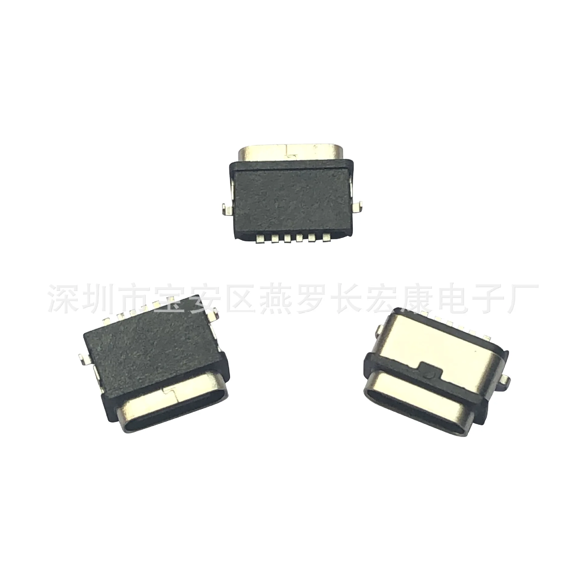 For TYPE-C 6Pin female seat, on-board type, four-pin plug board, column, single row SMT patch, with waterproof ring