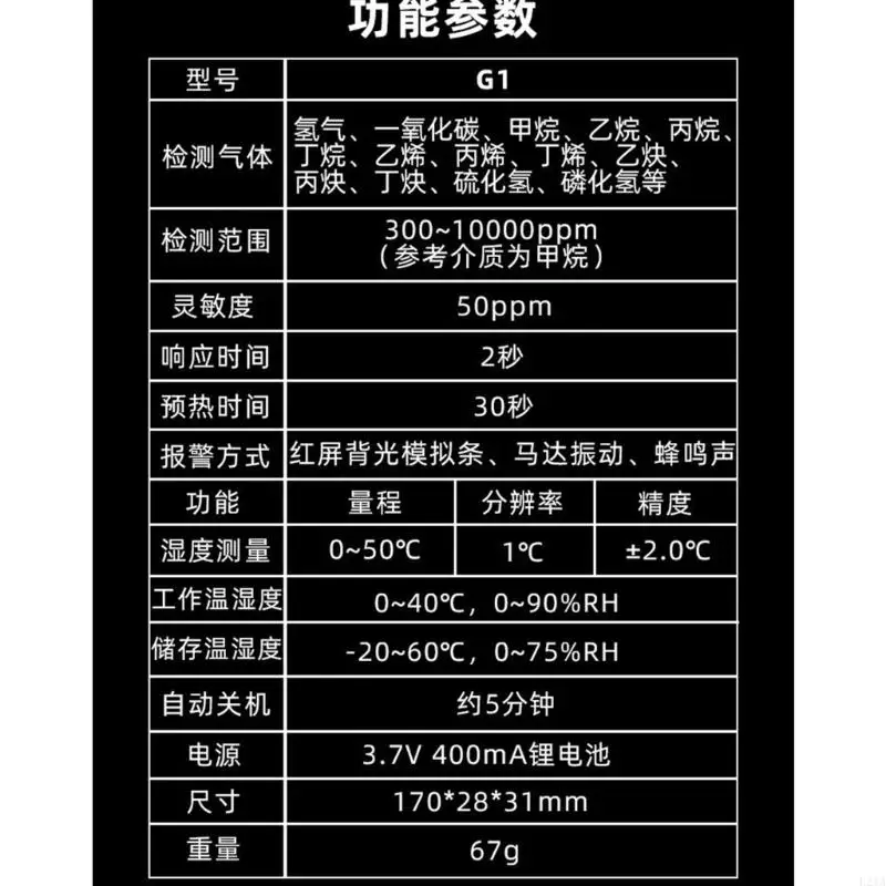 2025新しいプロフェッショナルガスリークトレーサーオーディブルアラート視覚警告振動アラーム