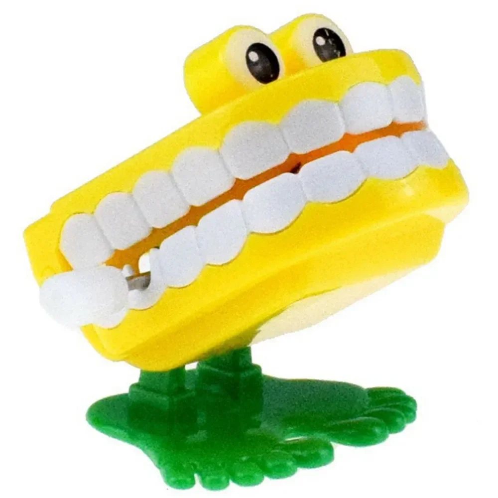 1pc Novelty Funny Walking Tooth Shape Mini Clockwork Jumping Teeth Toys Parent-child Interaction Decompression Children Gifts