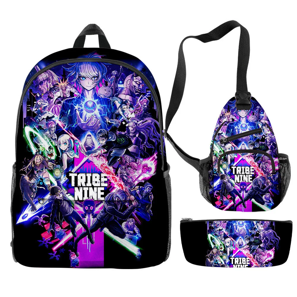 

Hip Hop Popular Funny tribe nine 3D Print 3pcs/Set pupil School Bags Travel Laptop Backpack Chest Bag Pencil Case