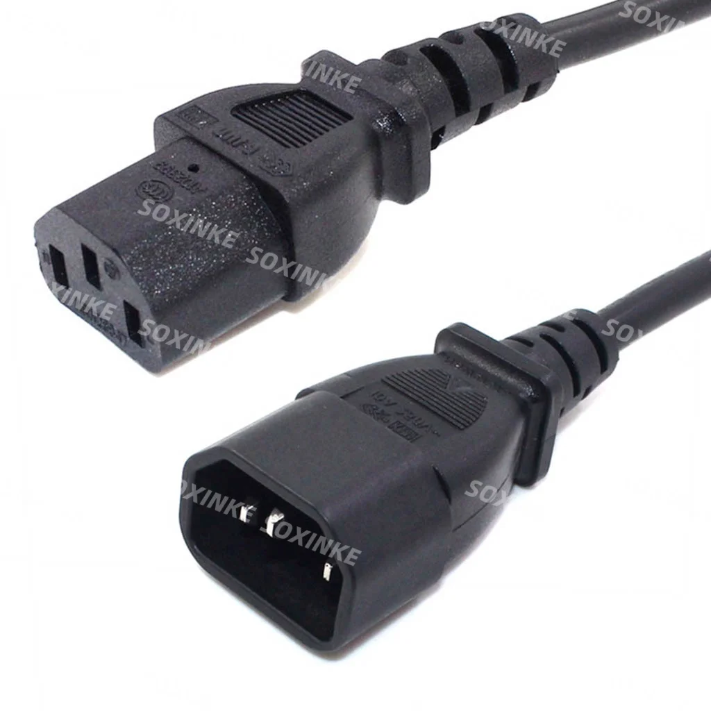 IEC 320 C13 إلى C14 التيار المتناوب سلك تمديد الطاقة 0.5 متر 1 متر 6ft 3m 5m C13 C14 كابل الطاقة لشاشة الكمبيوتر الشخصي PDU UPS #1