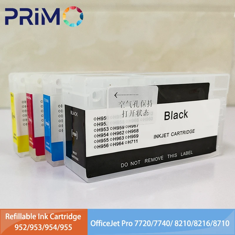 952XL 953XL 954XL 955XL Refillable Ink Cartridge Permanent Chip For HP OfficeJet Pro 7720 7740 8210 8216 8710 8715 8720 8725