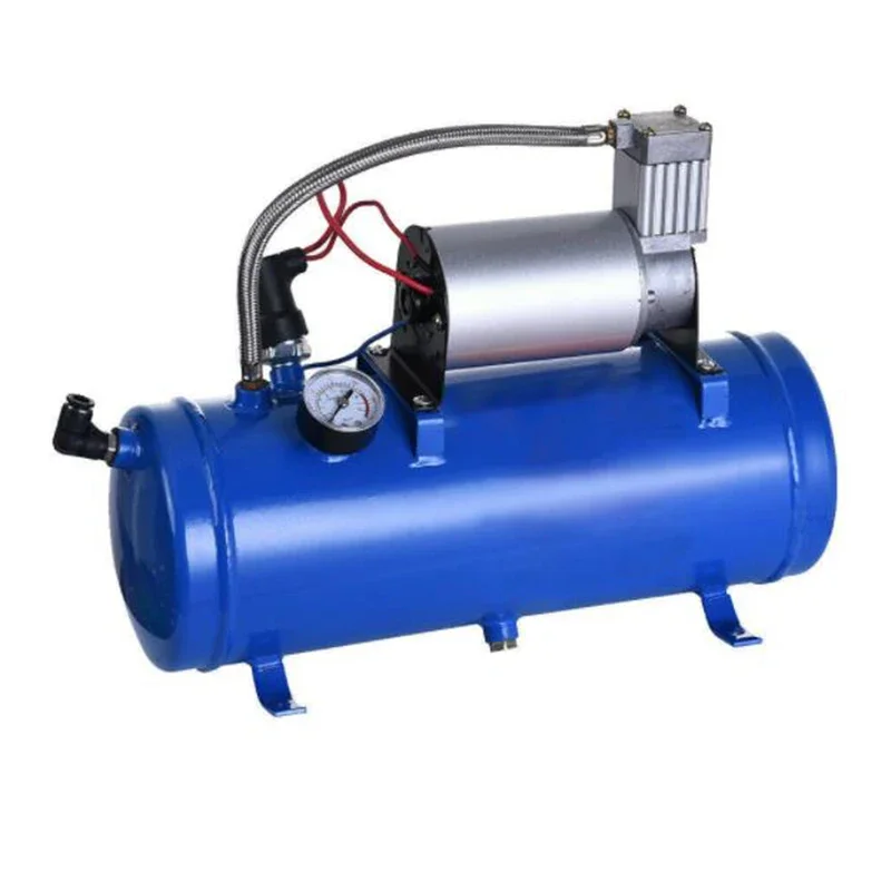 12V DC Onboard Air Compressor System, Inflator Air Compressor with 6L Tank, 150 PSI Air Horn Kit For Train Horns