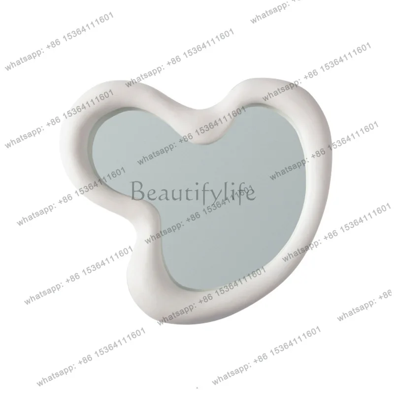 High-value vanity mirror French special-shaped wall-mounted bathroom irregular vanity mirror