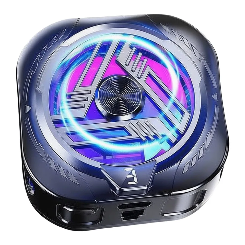 Aluminum Alloy Dual-Core Phone Cooler Efficient Cooling Quiet Operation Compact Size for Smartphones Gaming Needs