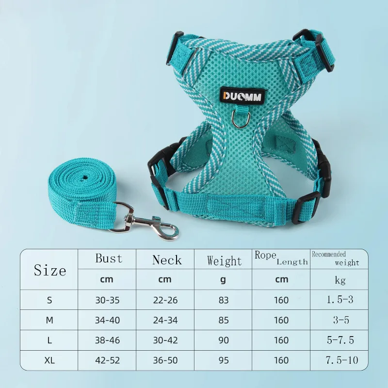 New Dog Leash Vest Type Pet Chest Strap Reflective and Breathable Walking Cat Rope Dog Rope