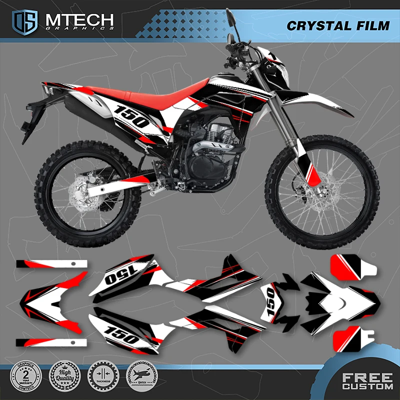 DSMTECH Motorcycle Graphics Background Decals Stickers Kits for 2021 2020 2019 2018 CRF150L 150L CRF 150cc 005