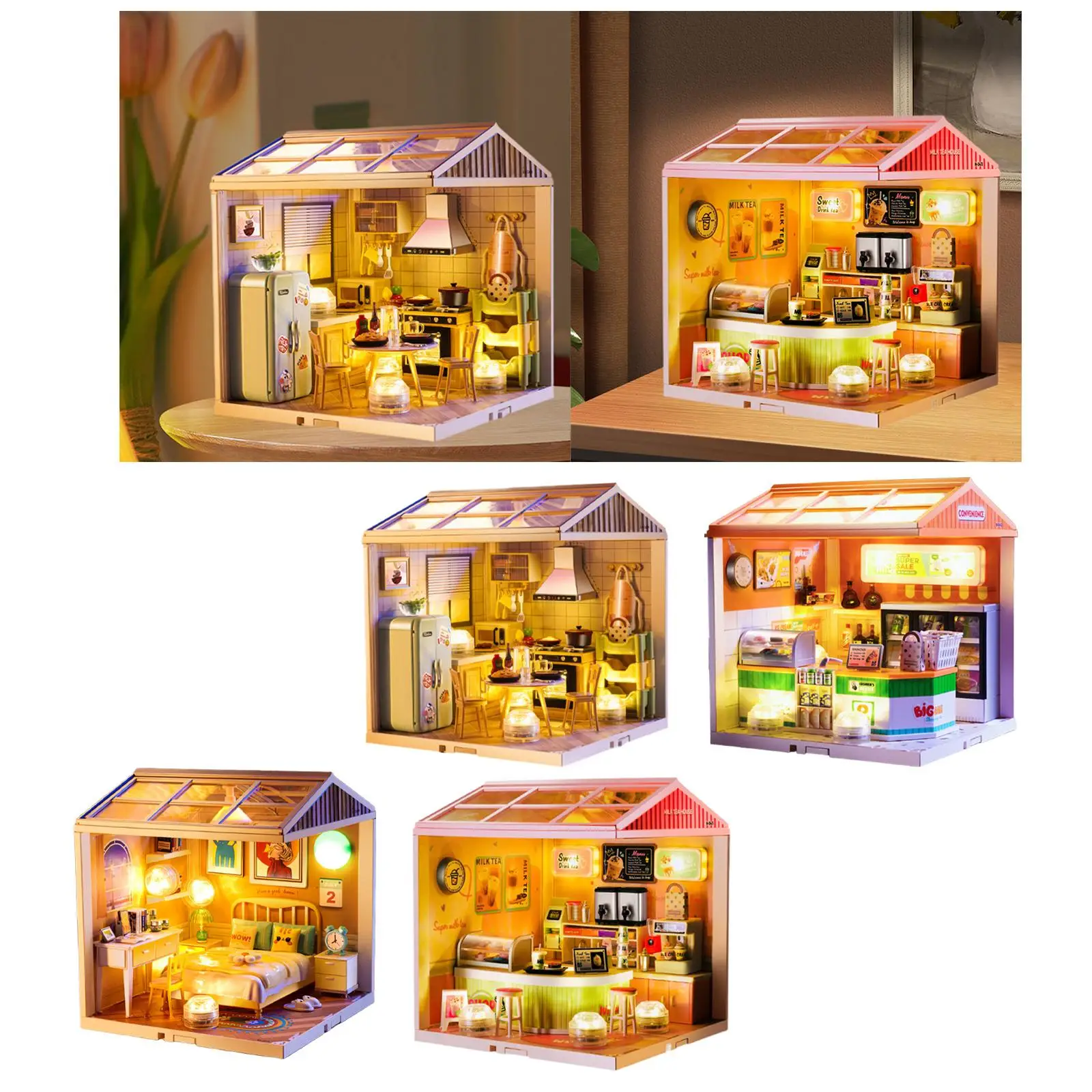 

DIY Miniature Dollhouse Kit Educational Toy Decoration Handmade Tiny House Toys