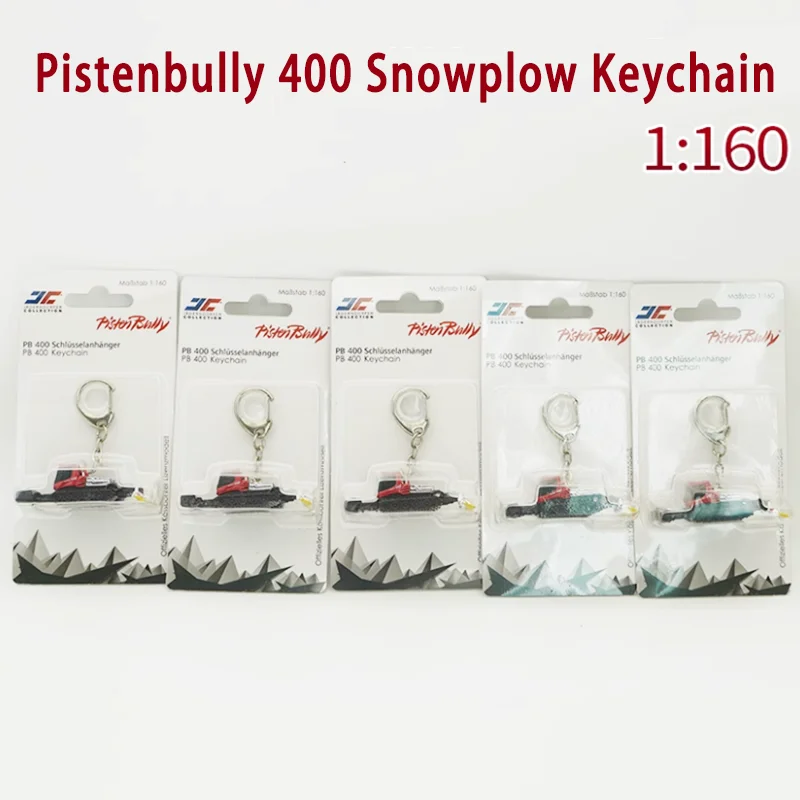 Diecast 1:160 Scale Pistenbully 400 Snowplow Keychain Alloy Engineering Car Model Scene Decoration Collection Souvenir Gift