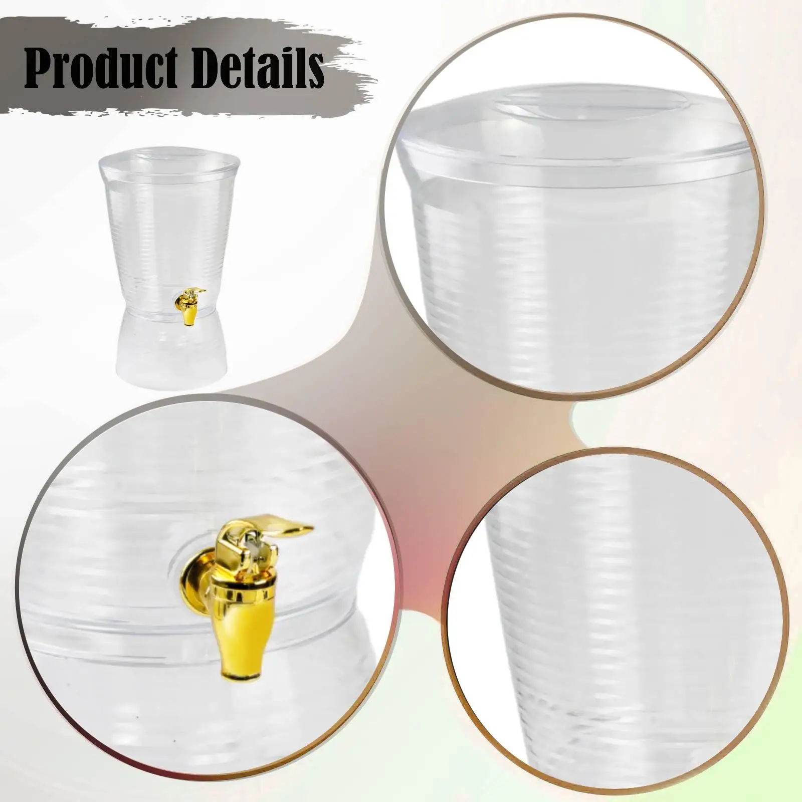 

Drink Dispenser with Detachable Base 1.5 Gallon Water Pitcher Juice Bucket Countertop for Home Event Kitchen