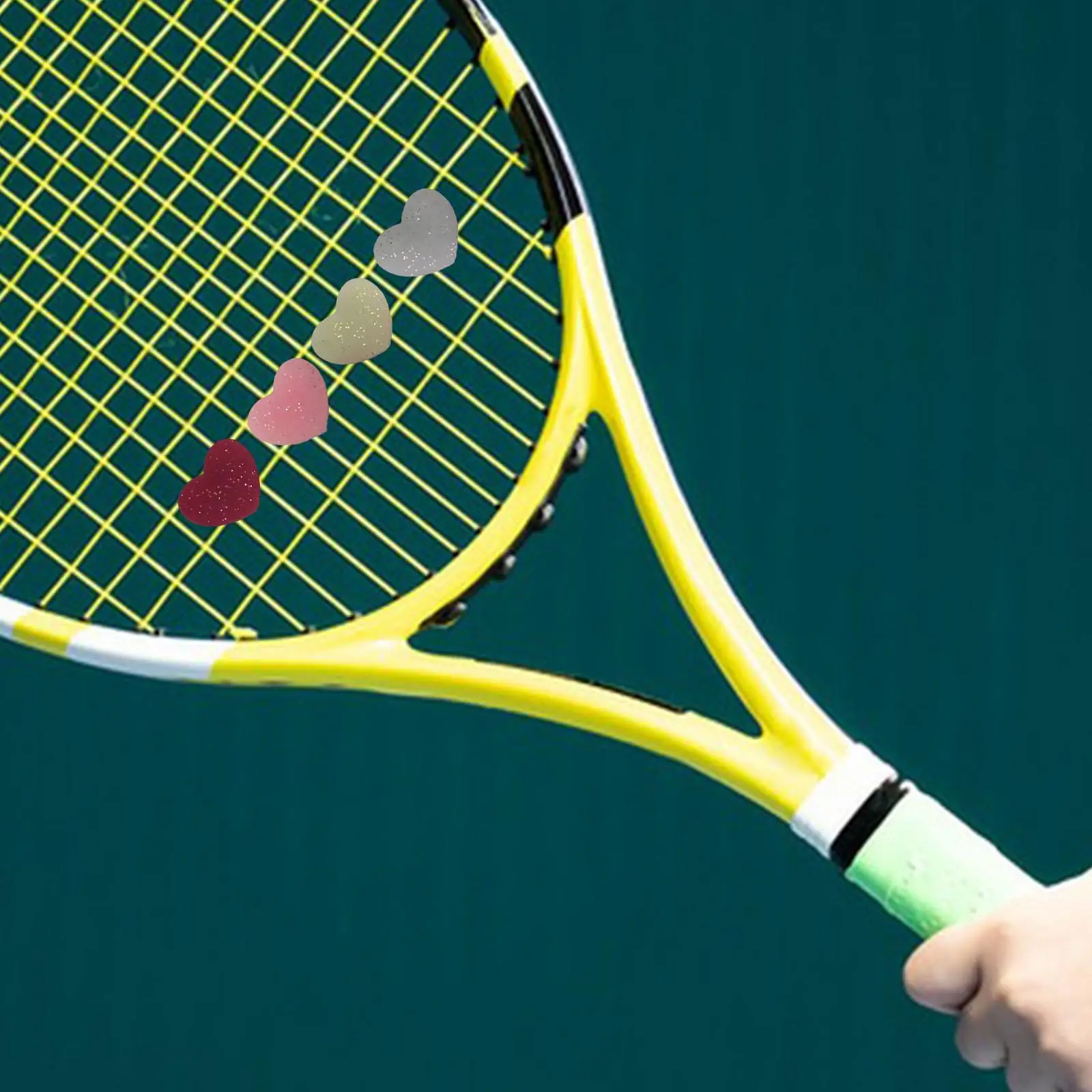 4x Tennis Racket Dampener Tennis Vibration Dampener Supplies Training Aid Easy Installation Racket Shock Absorber for Gifts view 6