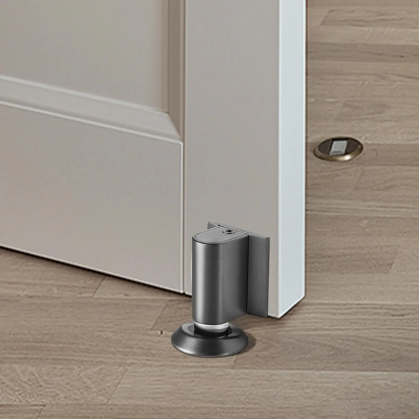 Magnetic Door Holder Floor-mounted Door Stops Adhesive Rust-Proof Height Adjustable Wall Protection For Porch Rental Workshop
