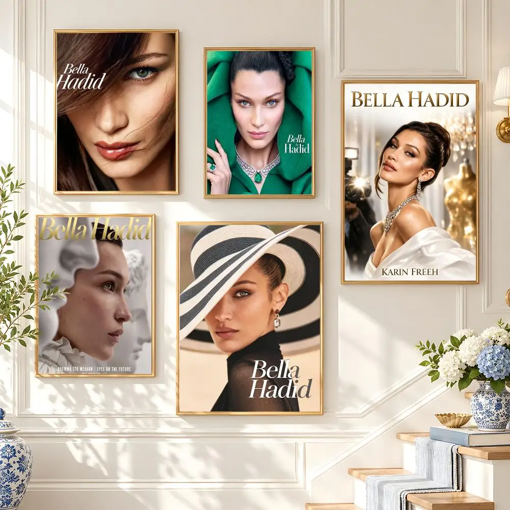 star Bella Hadid Poster Poster HD Frameless Preppy Style Wall Art Home Decor For Living Room Bedroom Gift