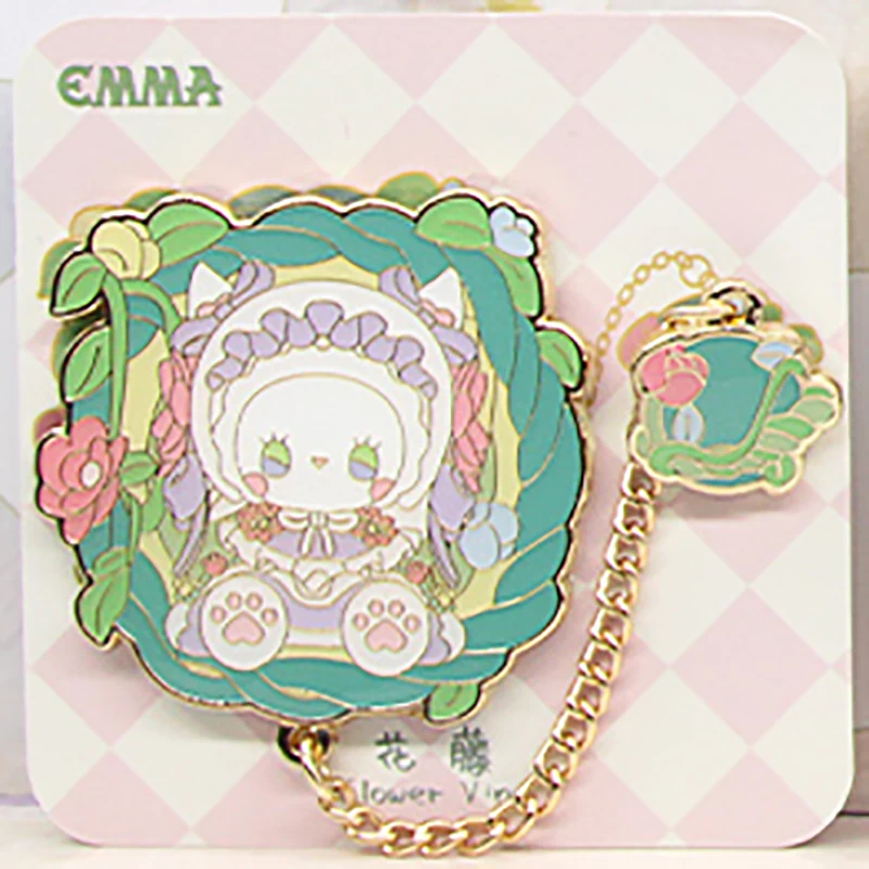 

Emma Secret Forest Garden Date Series Metal Badge Mystery Box Anime Original Figure Model Desktop Ornaments Doll Toys