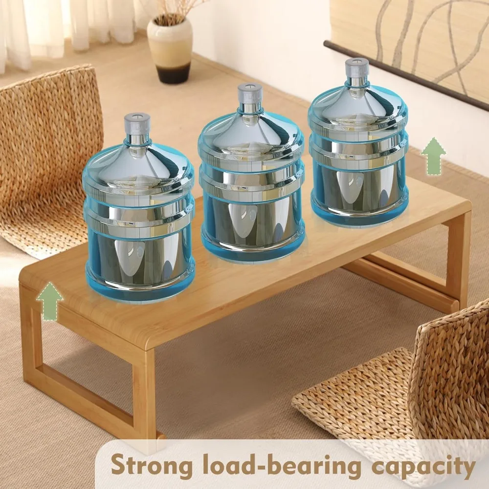 Versatile Bamboo Folding Tea Table for Japanese-Style, Office, and Living Spaces