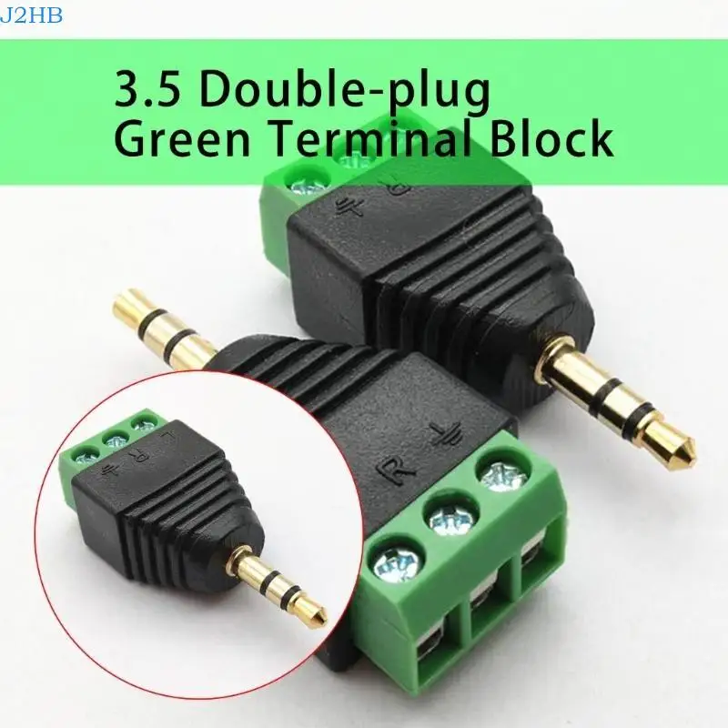 J2HB 3.5mm Male To Screw Terminals Female Adapter Headphone Replacement Plugs for Convenient Sound Conversion In