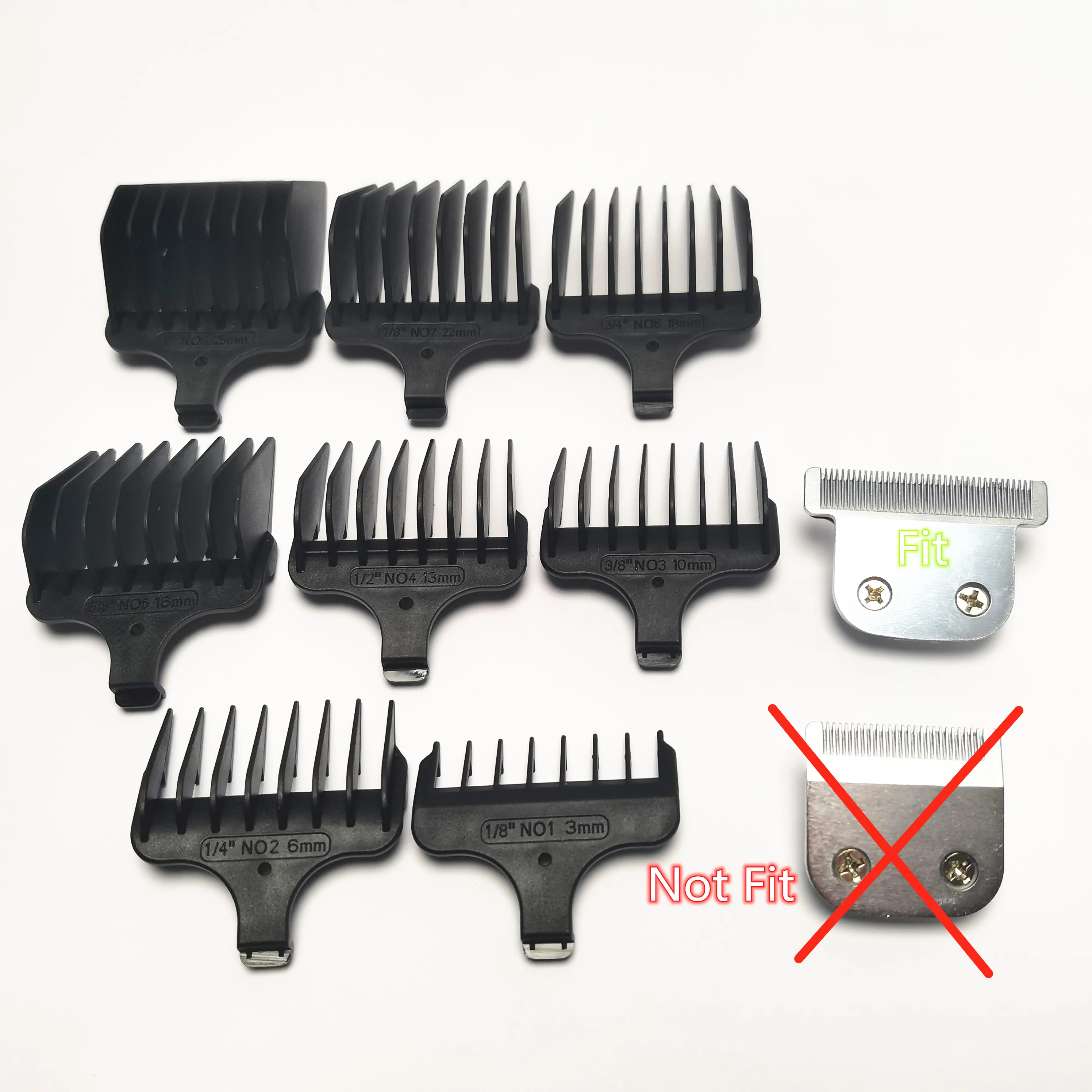 8X Clipper Comb #1- #8,1/8