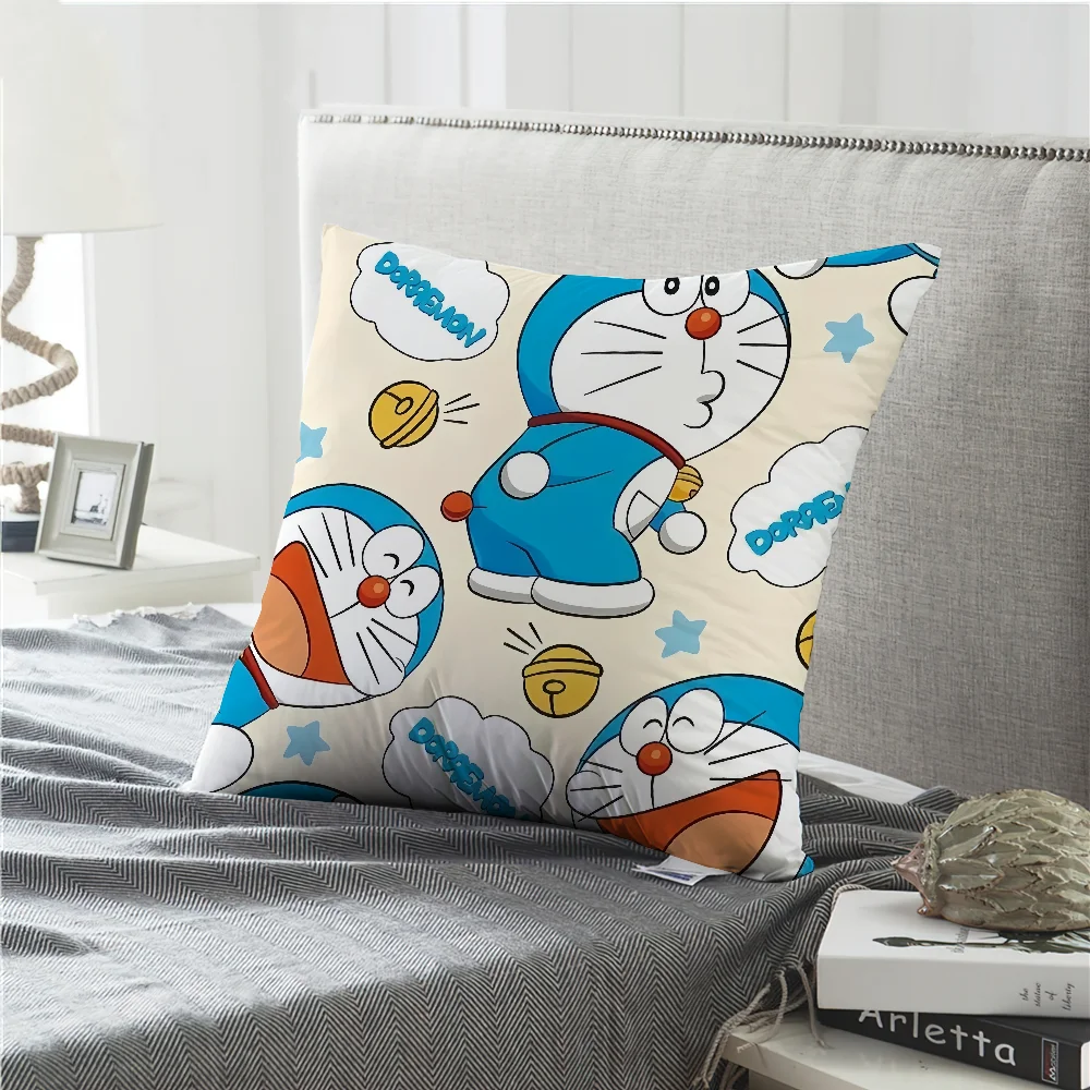 Cartoon D-Doraemons Cute Pillow Case Living Room Headboard Bedroom Office Cushion Cushion Sofa Nap Time