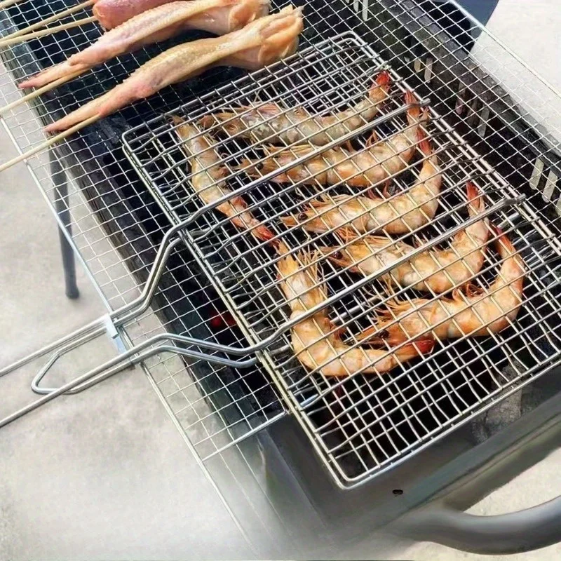 Grillnetz-Clip, langlebig, sicher und ungiftig, Grillnetz-Clip für Gemüse und Fleisch mit abnehmbarem Griff – Detail 6