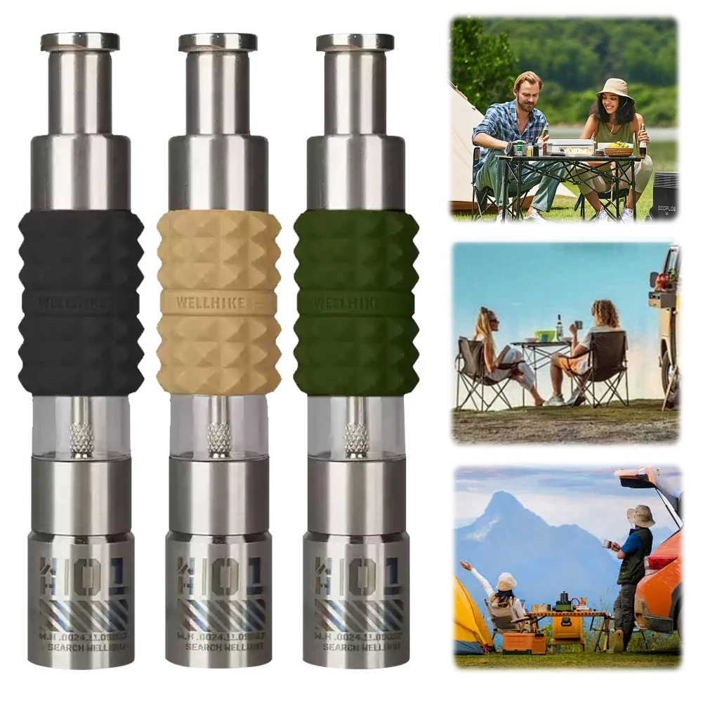 

Thumb Push Pepper Mill Stainless Steel Manual Pepper Mill One Hand Operation Thumb Press Grinder Home Kitchen Tools