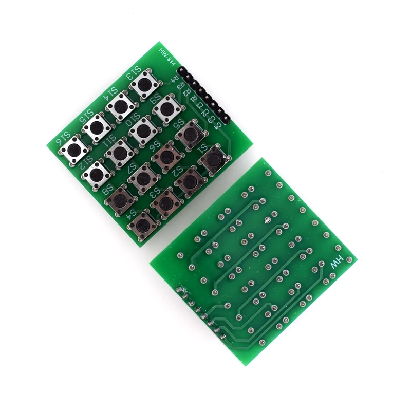 8-pin 4*4 4x4 matrix 16-key breadboard module with 16 versatile MCUs, suitable for DIY entry-level kits for Arduino
